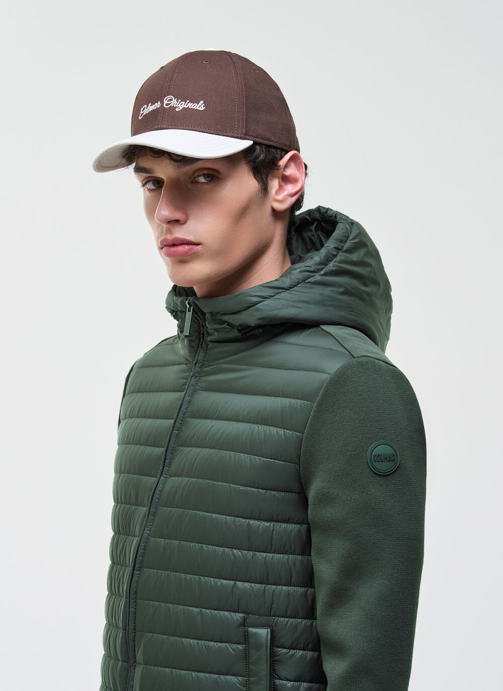 Hybrid padded jacket with hood image number 2