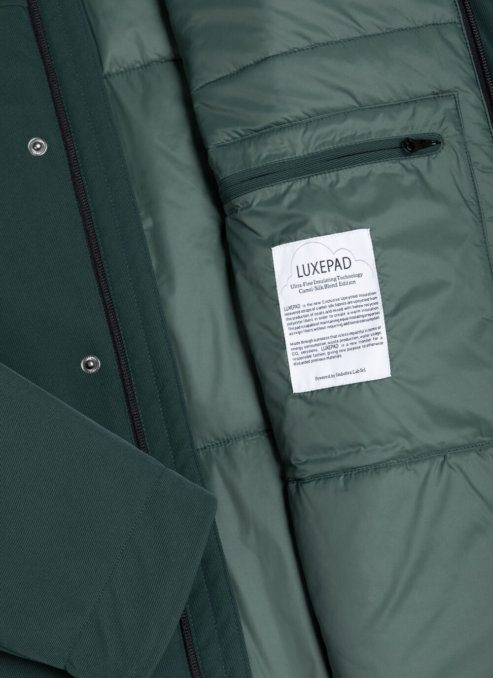 Long waterproof padded jacket image number 6