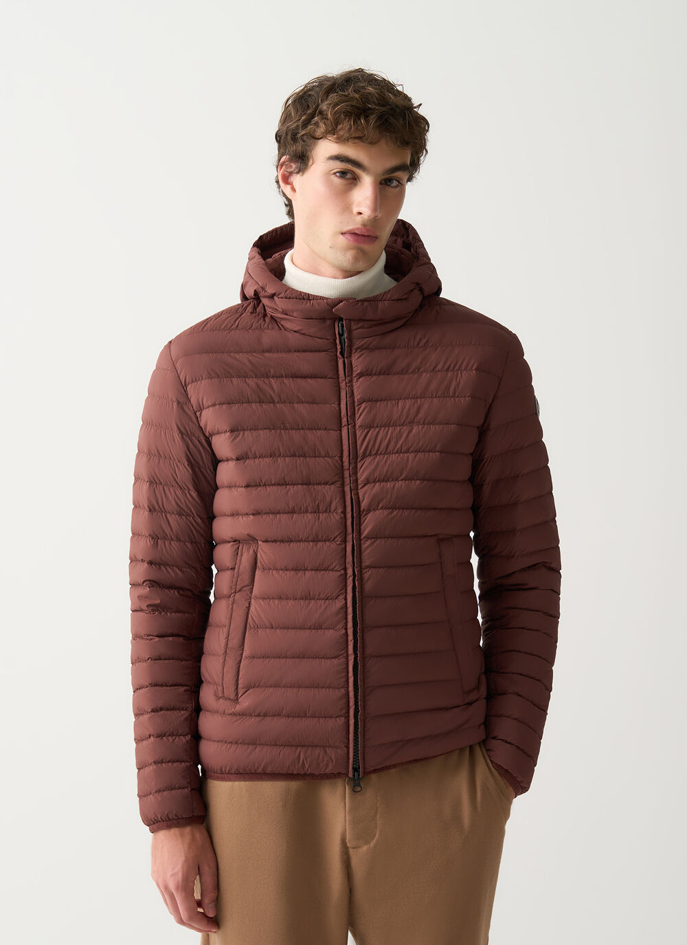 Light down jacket with hood image number 1