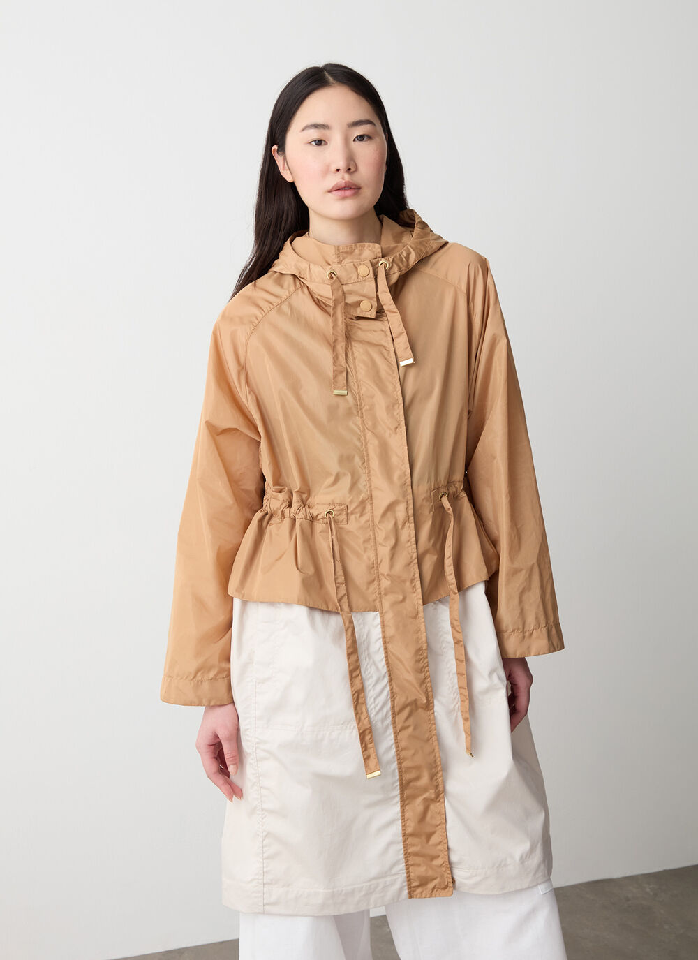 Long oversized cotton jacket image number 1