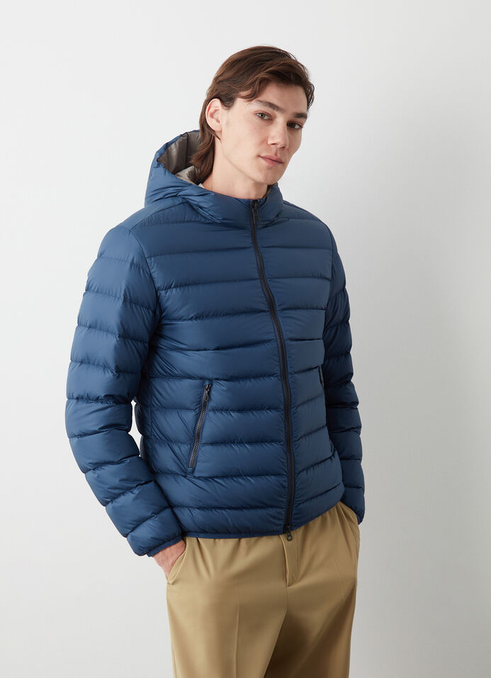 Sporty down jacket with fixed hood image number 0
