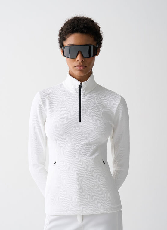 Half-zip jacquard fleece ski fleece