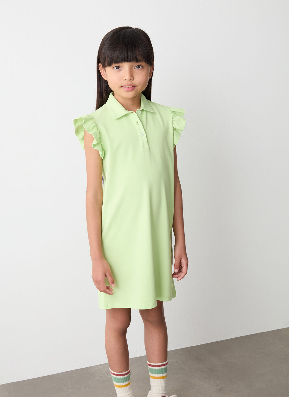 Kleidchen aus Piqu&eacute; mit Volant image number 2