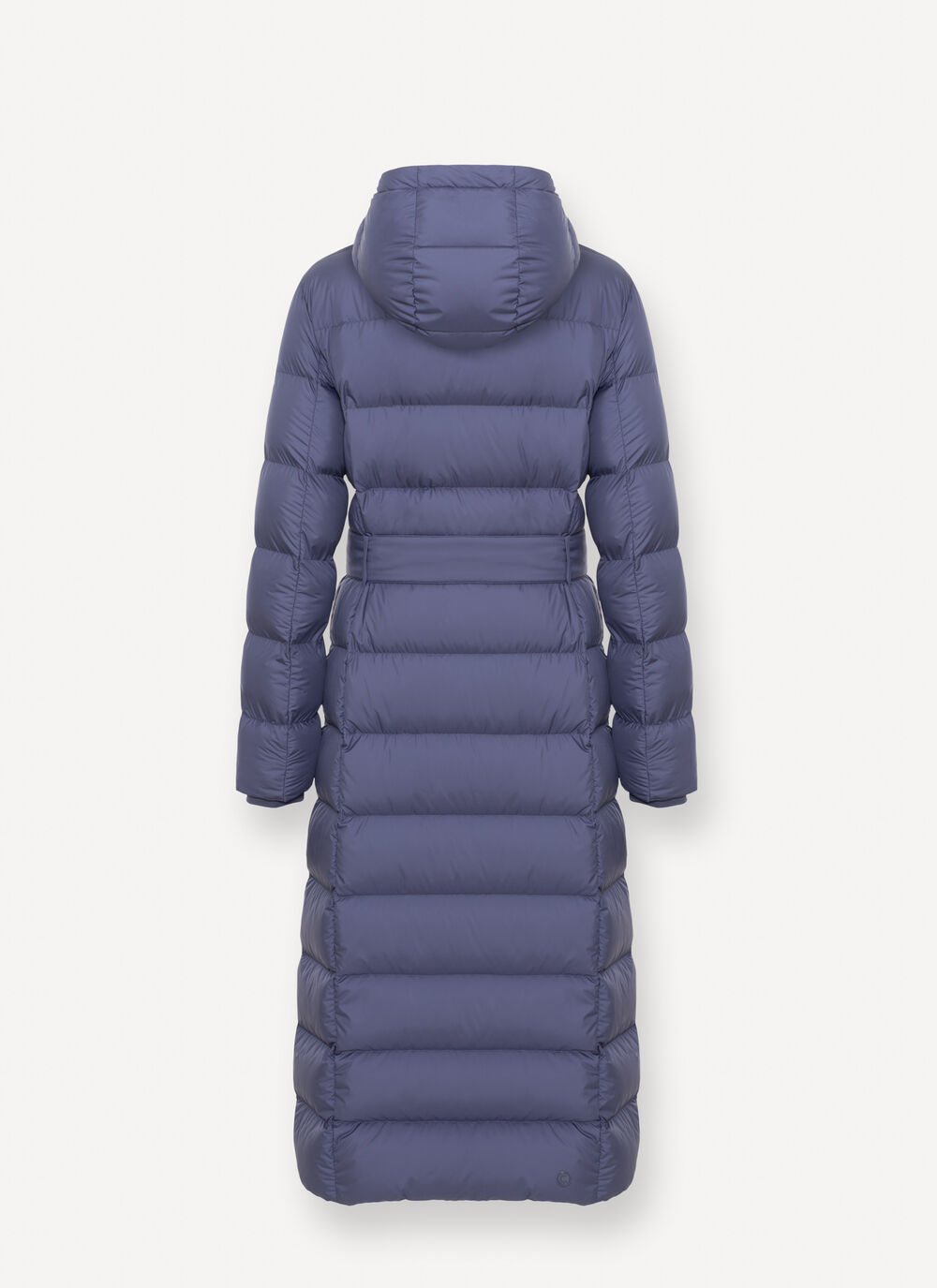 Long matte down jacket with belt image number 5