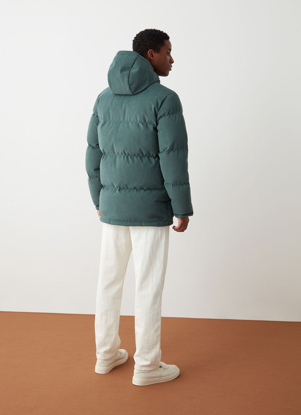 Waterproof corduroy down jacket image number 3