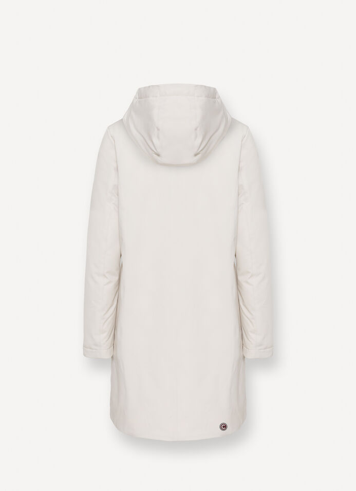 Long down jacket in waterproof fabric image number 5