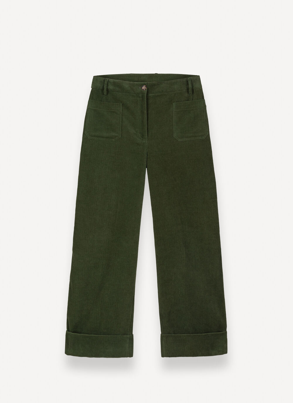 Flared velvet trousers image number 4