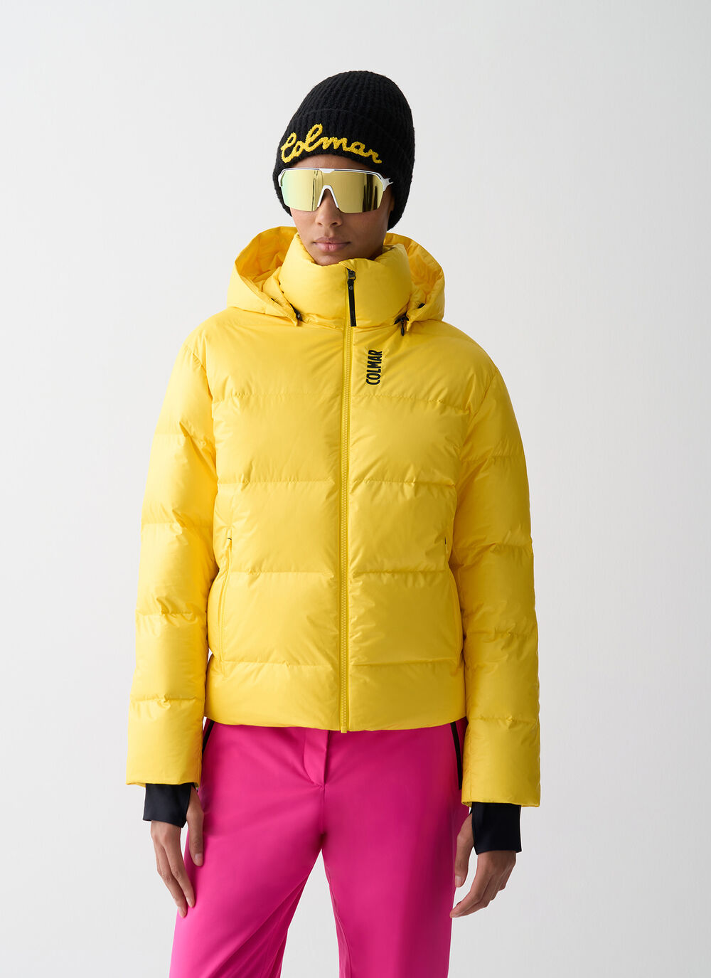 Puffy padded ski jacket image number 1