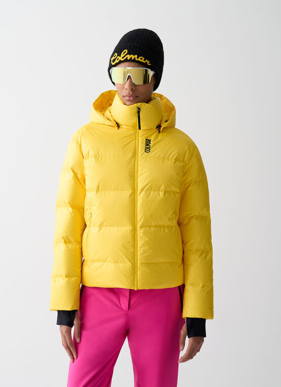 Puffy padded ski jacket