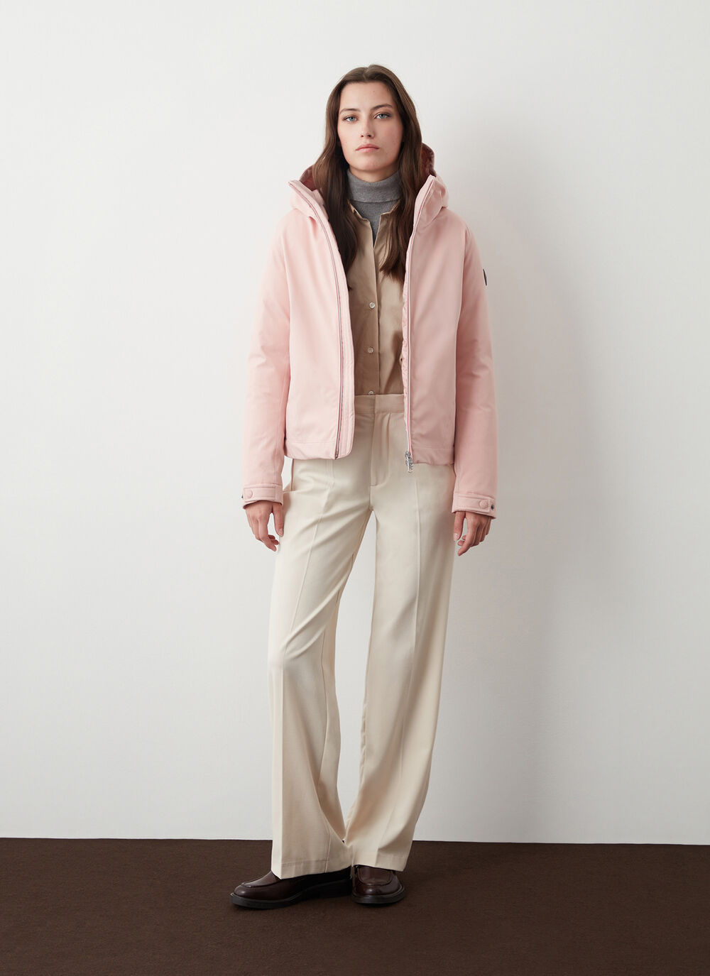 Waterproof fabric down jacket image number 1