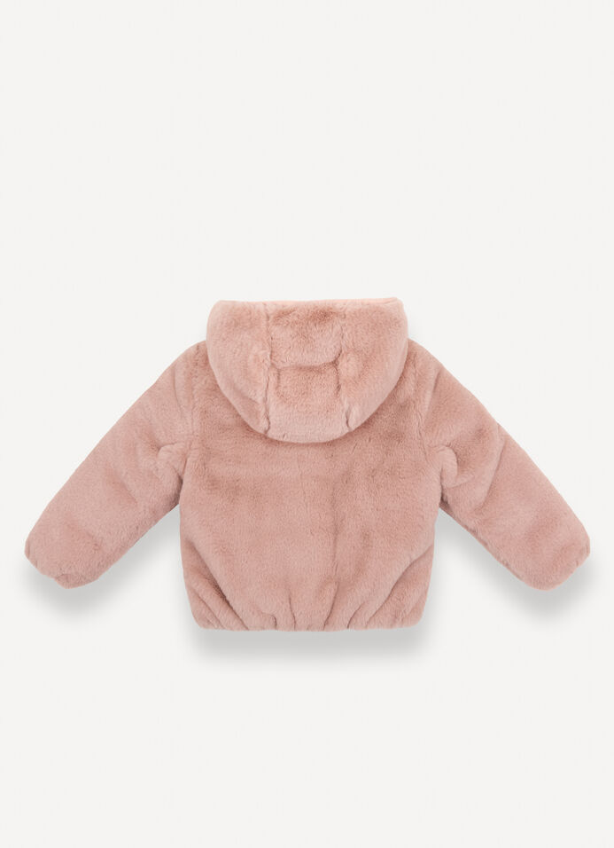 Faux fur down jacket, 6–36 months image number 4