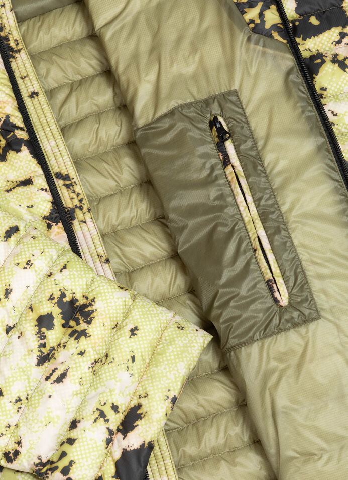 Pixelated camouflage down jacket image number 6