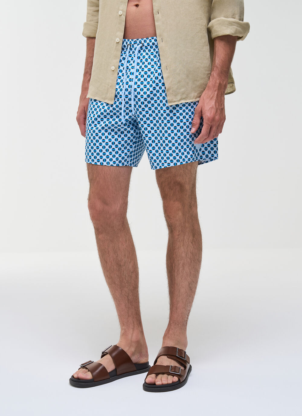 Patterned swimming trunks image number 1
