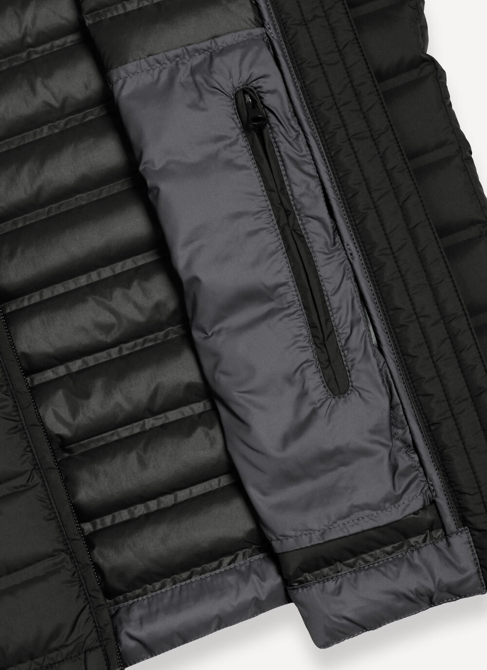 Down vest with seamless quilting image number 6