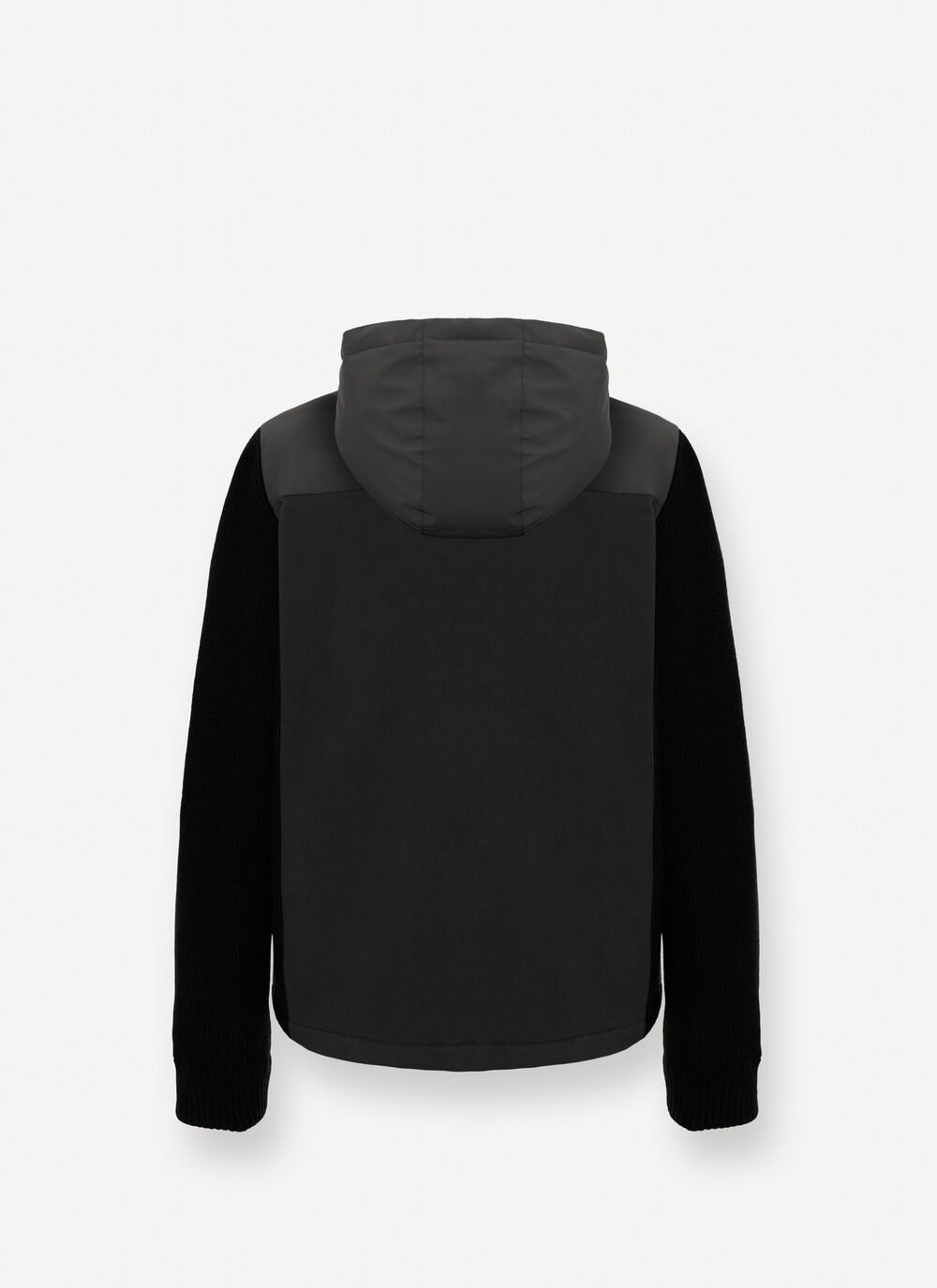 Padded jacket with knit sleeves  image number 5