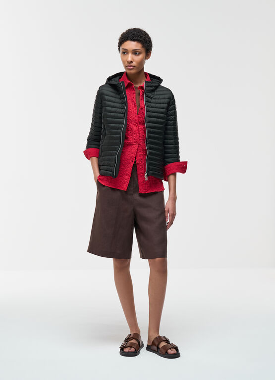 Light down cape with drawstring