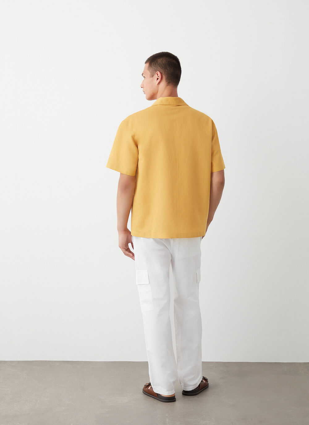 Linen blend shirt image number 3