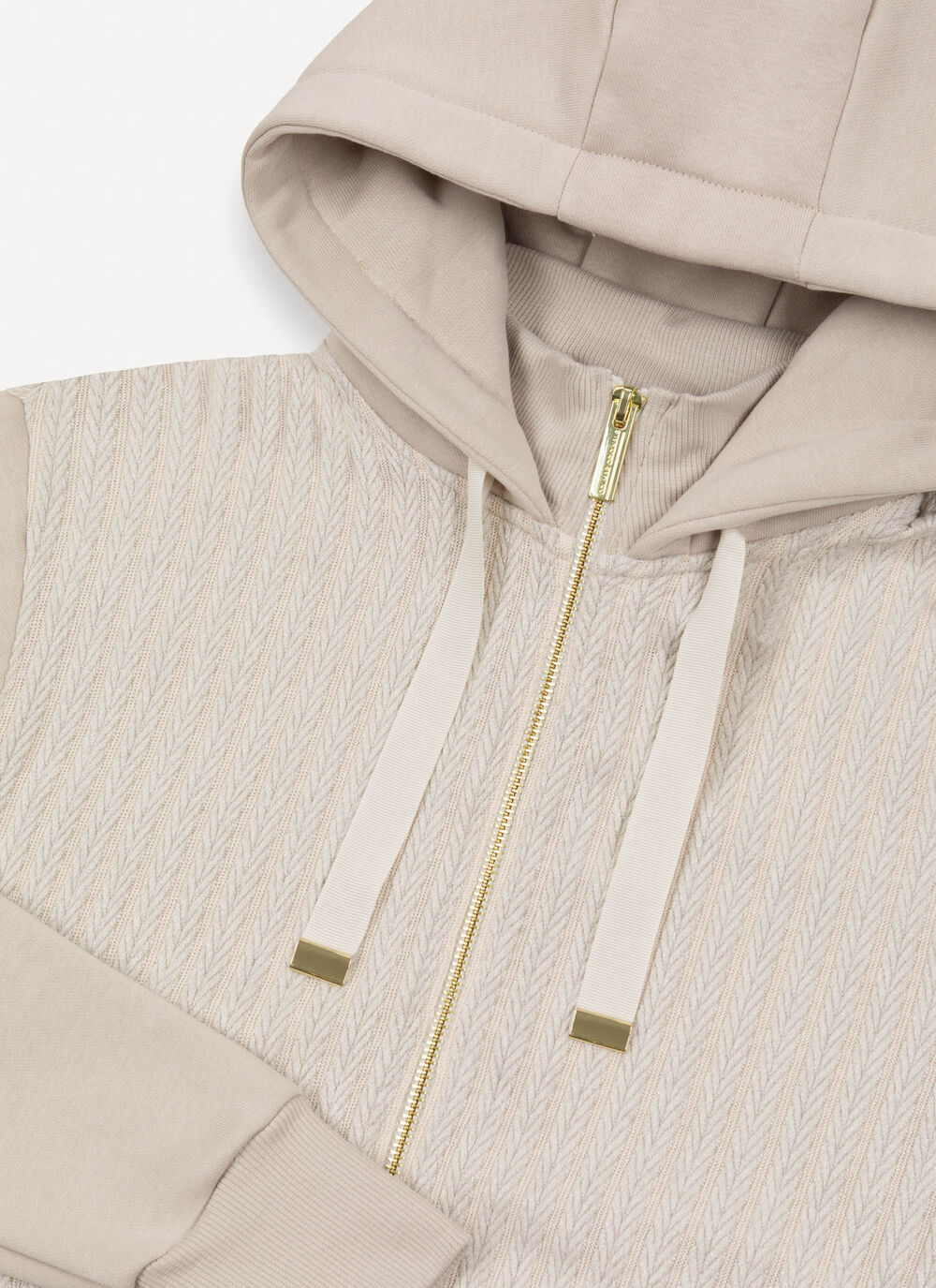 Cable-knit hooded sweatshirt image number 6