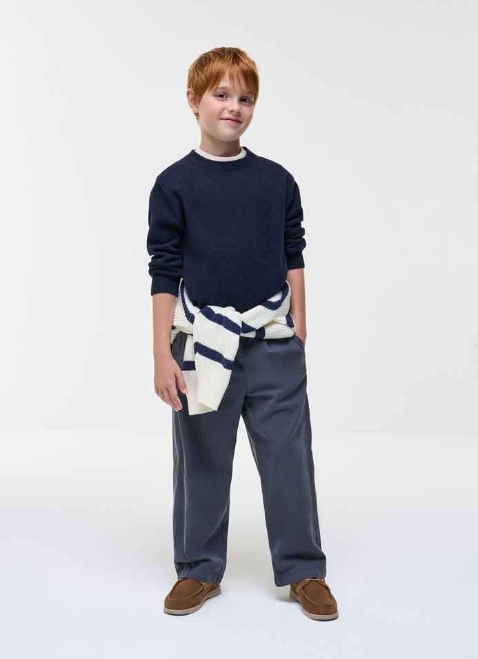 Unisex round-neck pullover