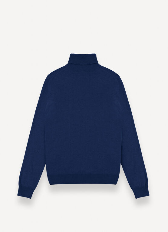 Fine knit polo-neck jumper 