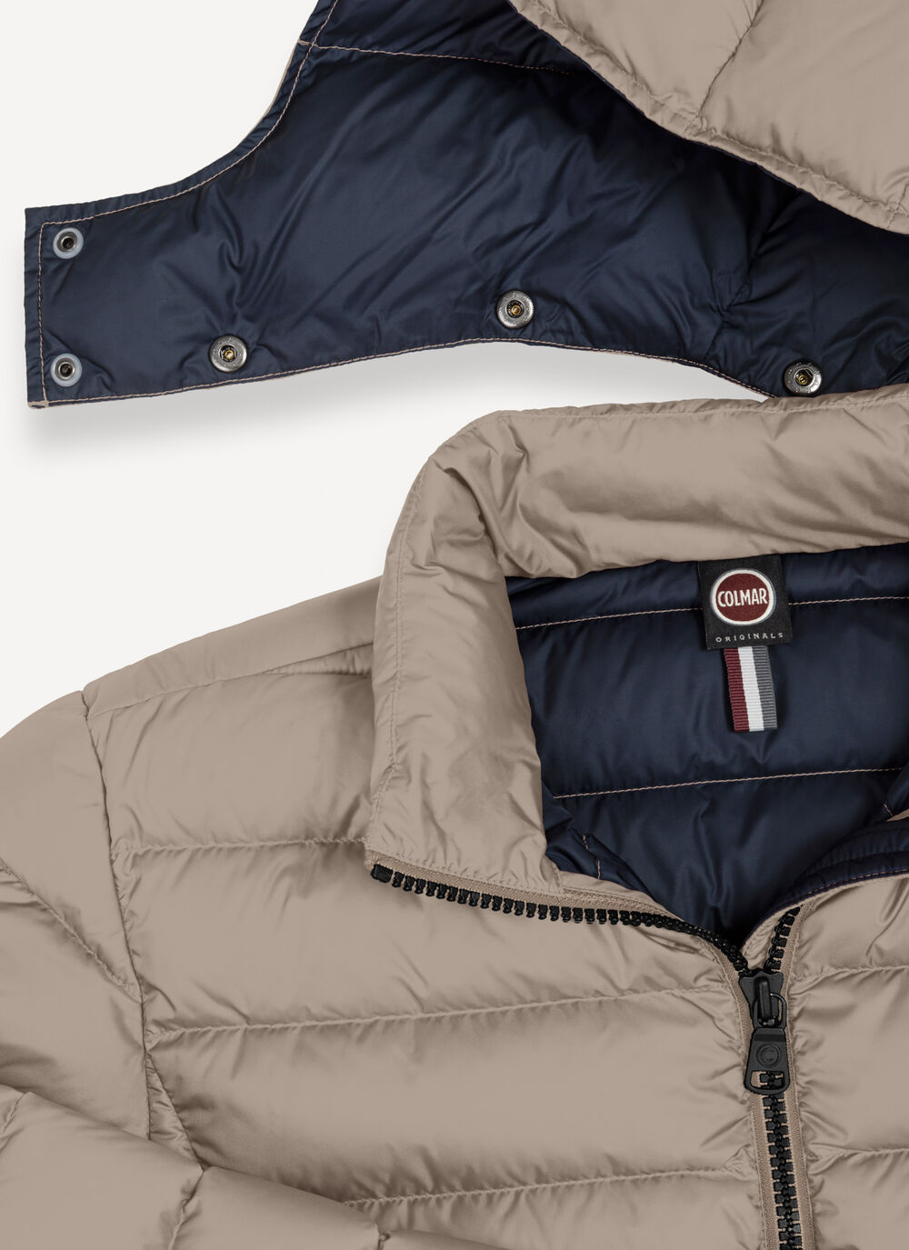 Sporty down jacket with detachable hood image number 6