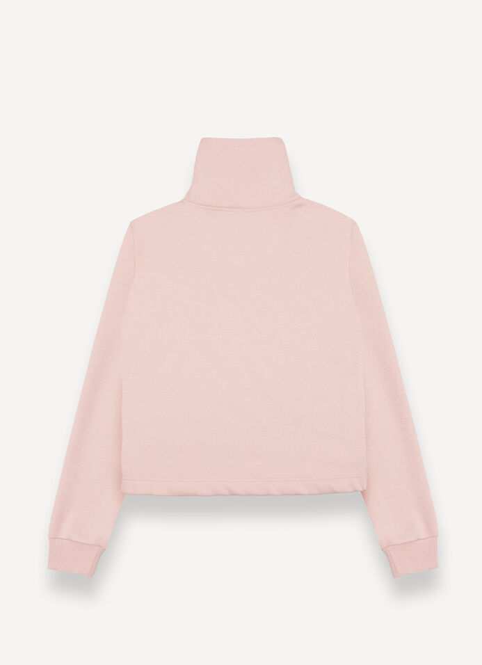High-neck sweatshirt with side slits image number 4