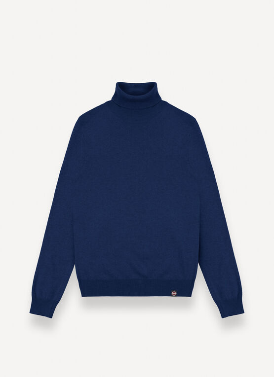 Fine knit polo-neck jumper 