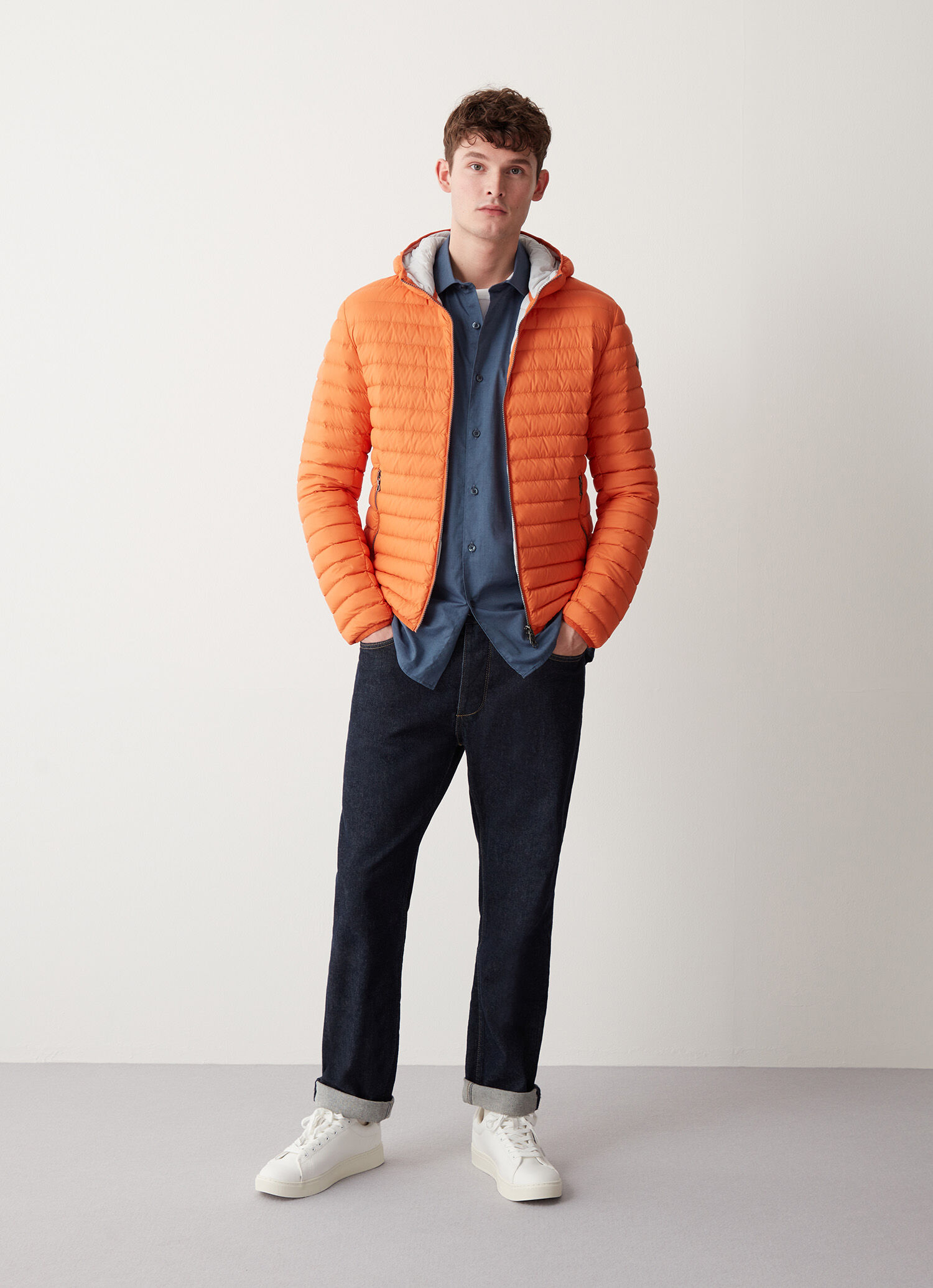 Sporty hooded downjacket - CHILI ORANGE | Colmar