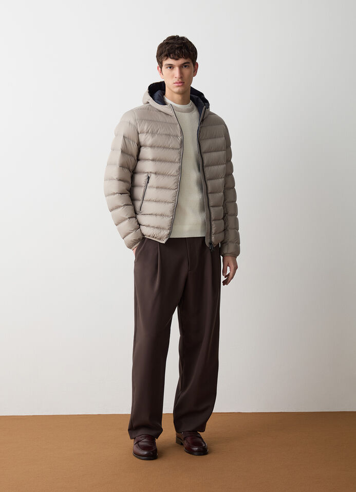 Sporty down jacket with fixed hood image number 1