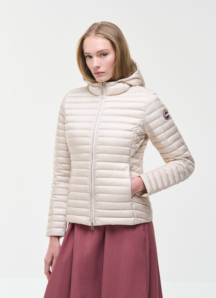 Light down jacket with hood