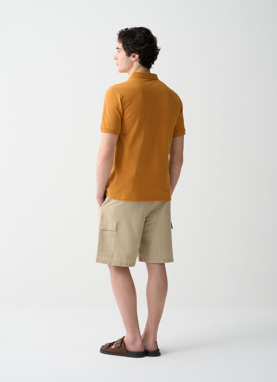 Piqué polo-shirt with ribbed trims