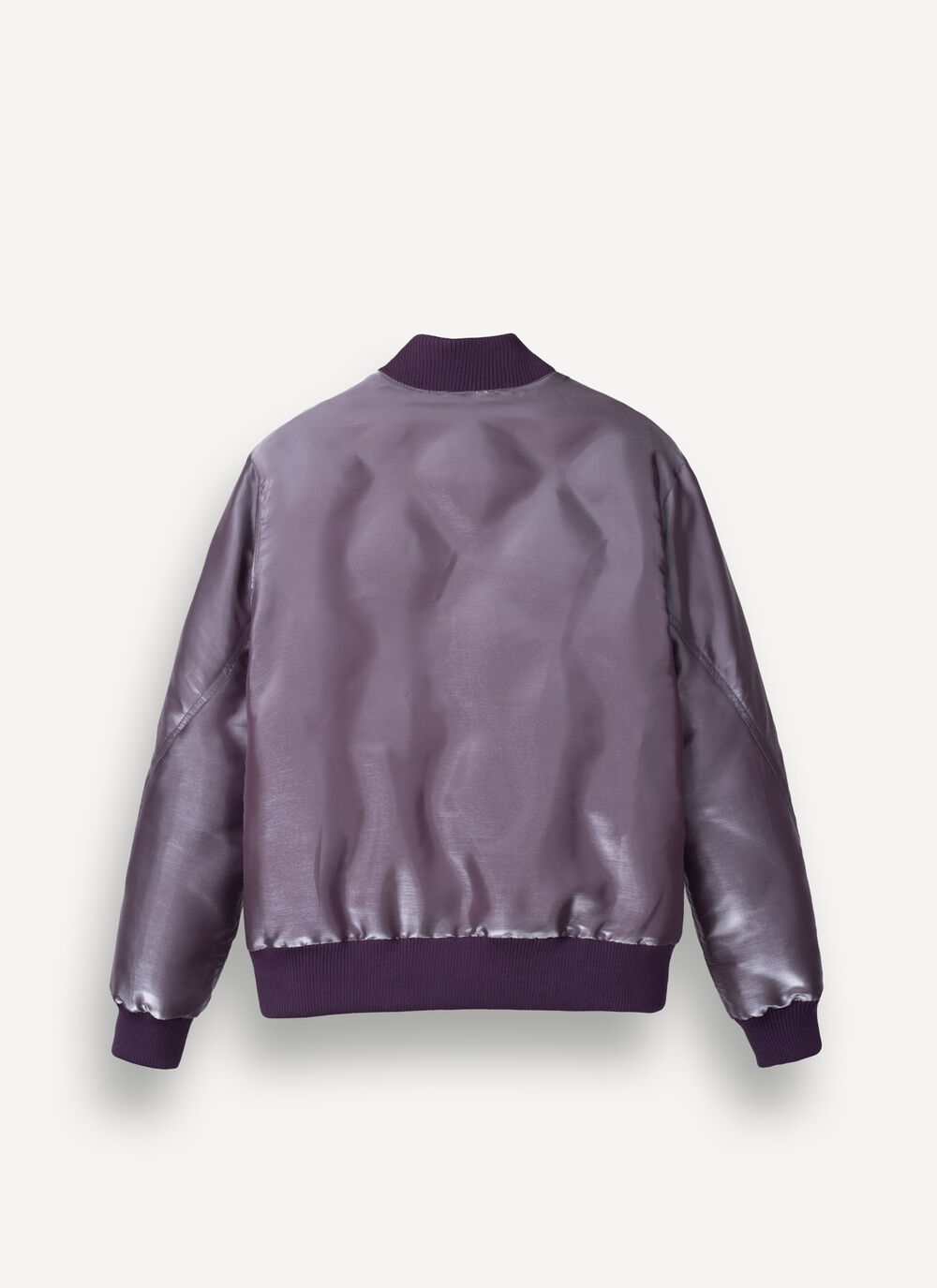 Iridescent satin bomber jacket image number 5