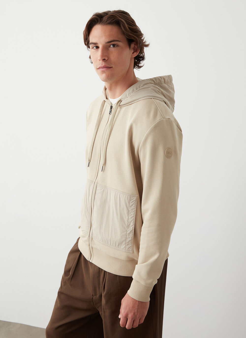 Sweatshirt with nylon details image number 0