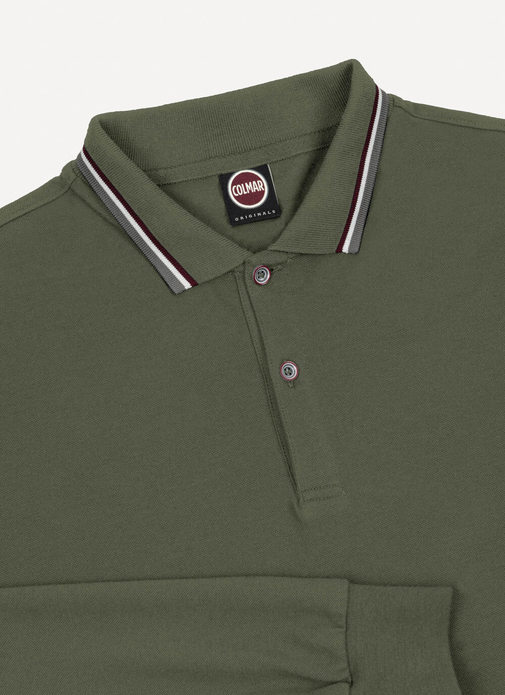 Dreifarbiges Langarm-Poloshirt image number 6