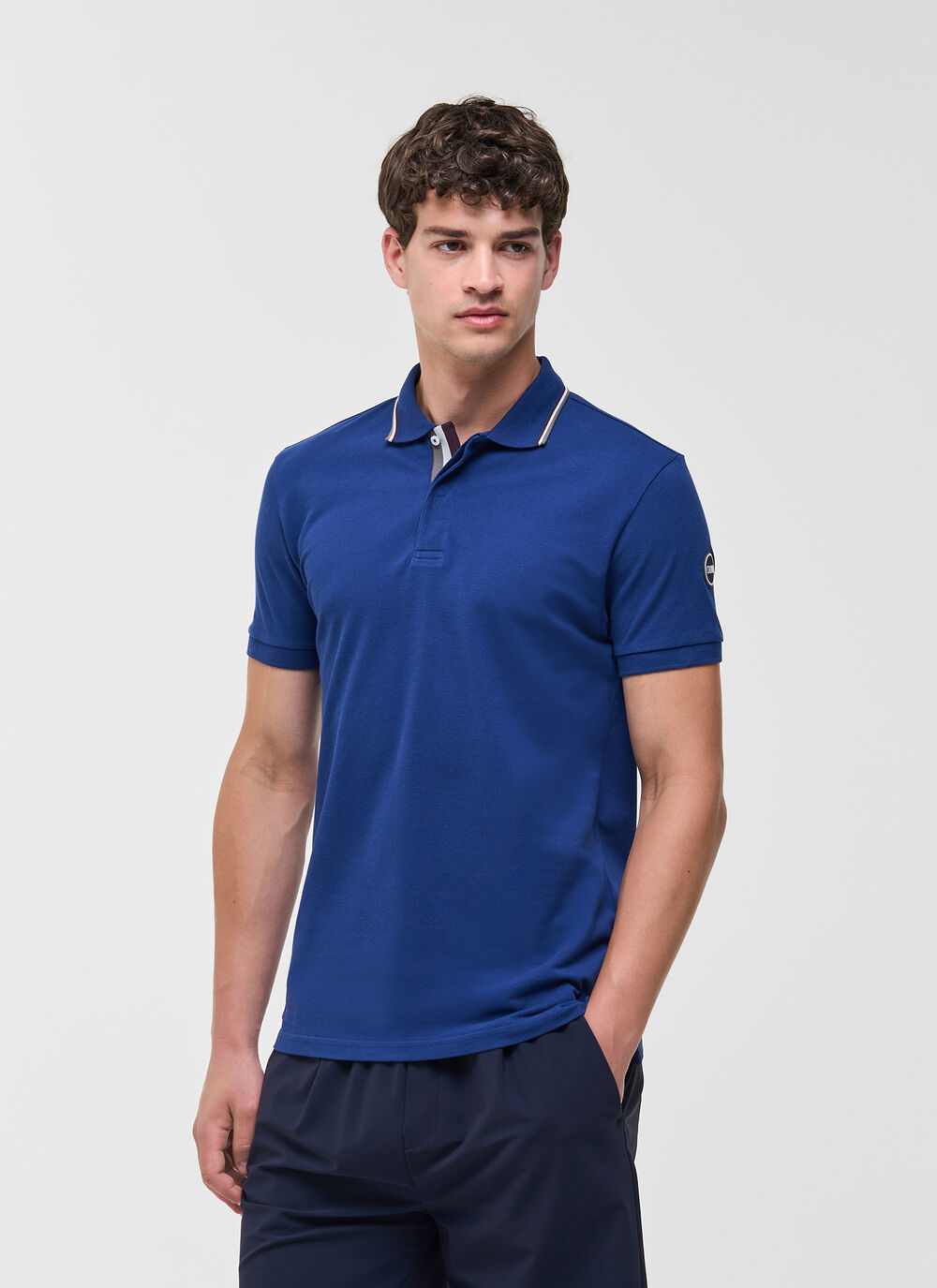 Tricolour piqu&eacute; polo shirt image number 0