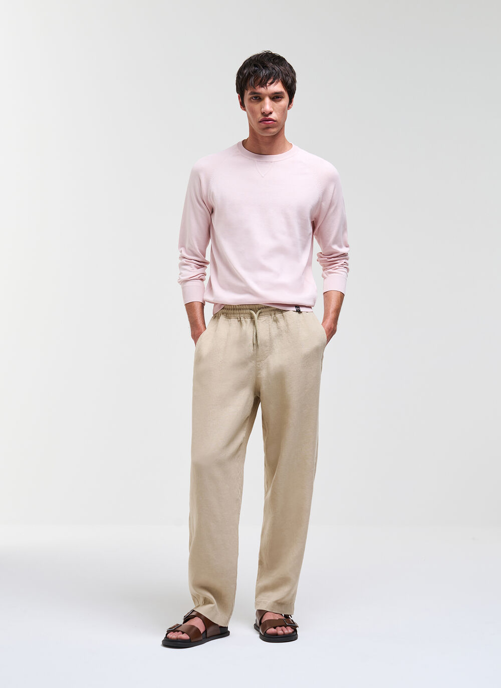 Lightweight crew neck pullover image number 1