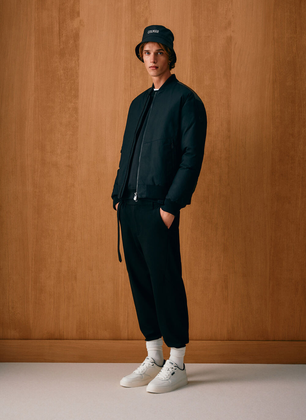 Wax down-padded bomber jacket image number 0