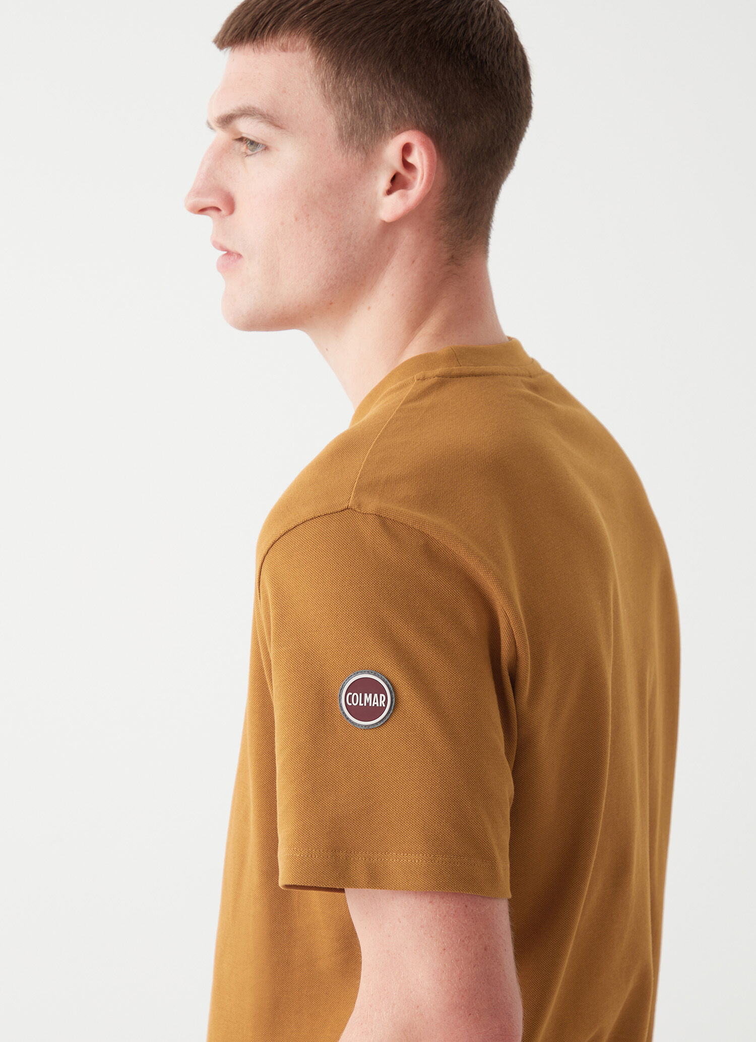 EiDER★23SS MEN'S COLD BRR CHALET ROUND T-SHIRT_3色 100% cotton piqué T-shirt - TRUNK BROWN | Colmar