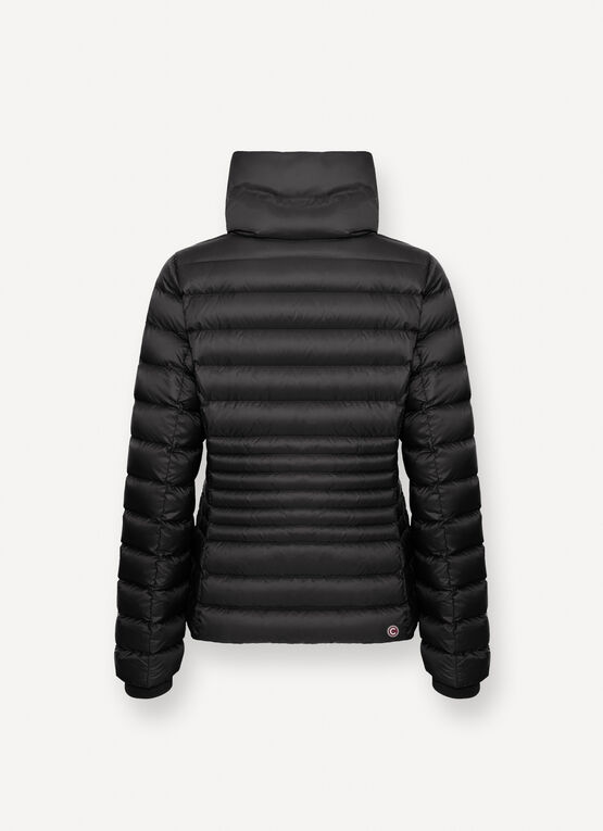 Doudoune échancrée avec poignets en maille