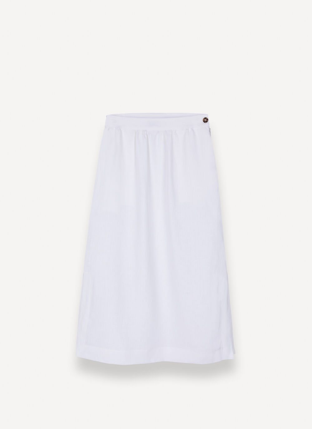 Linen midi skirt image number 4