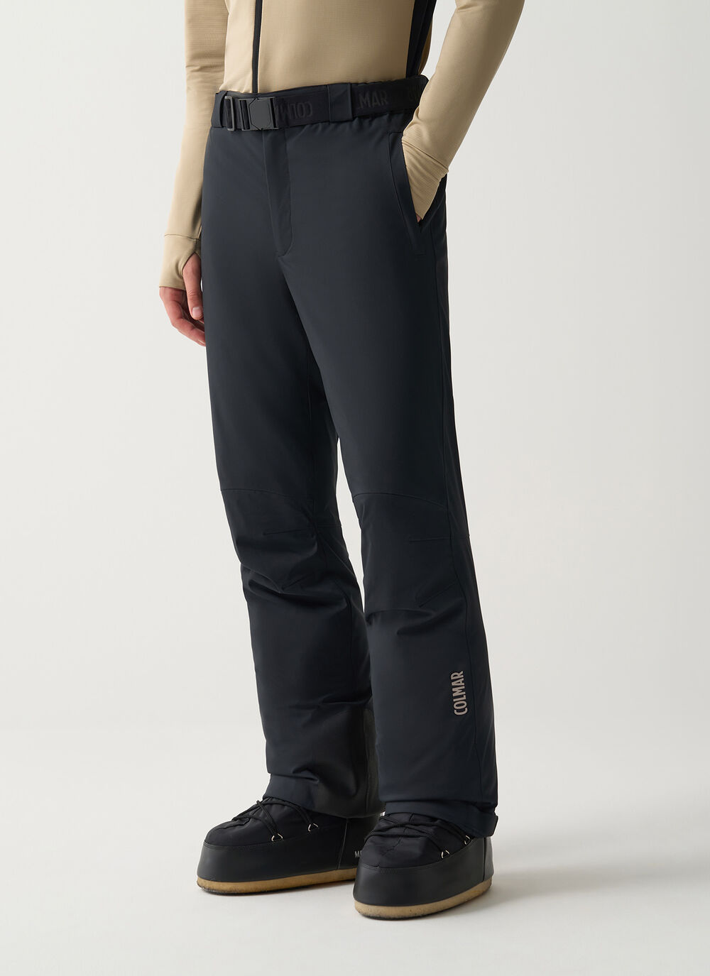 Padded ski pants with belt image number 1