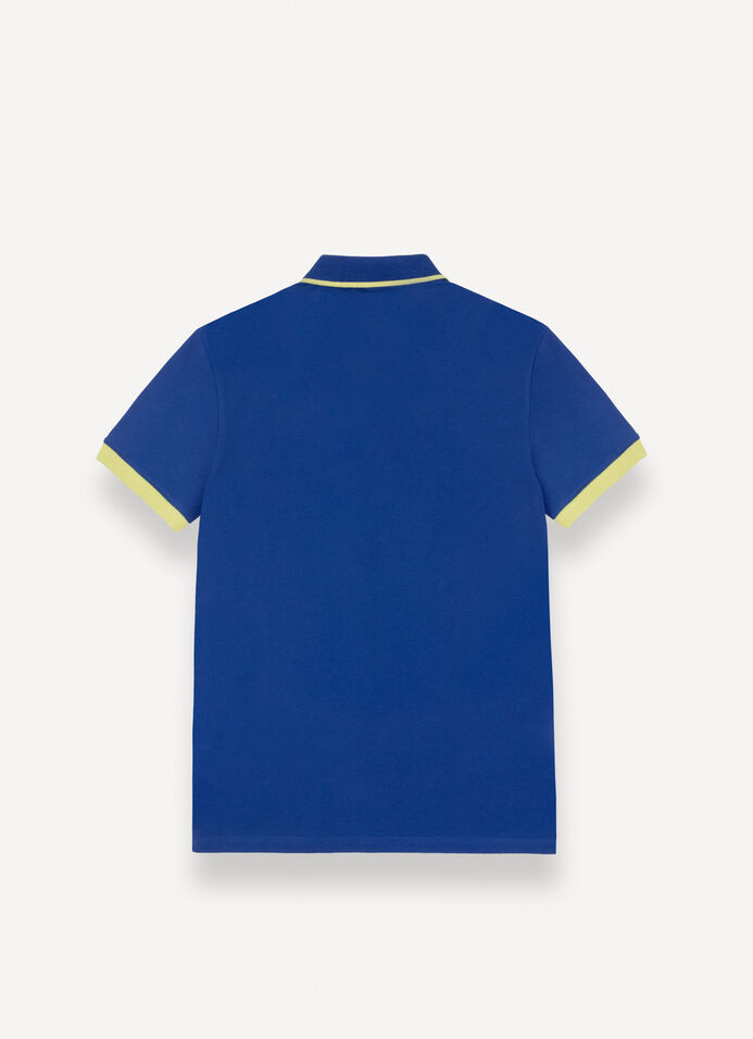 Stretch polo shirt with contrasting details image number 5