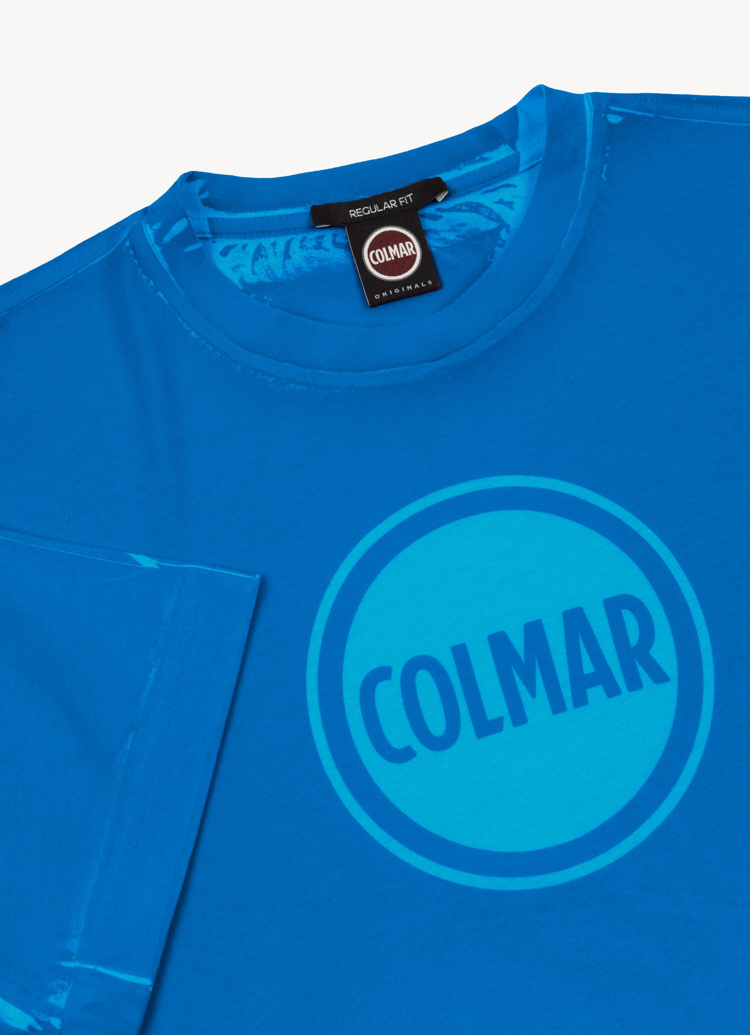 Faded effect printed cotton T-shirt - SEASIDE LIGHT BLUE Faded effect printed cotton T-shirt - SEASIDE LIGHT BLUE