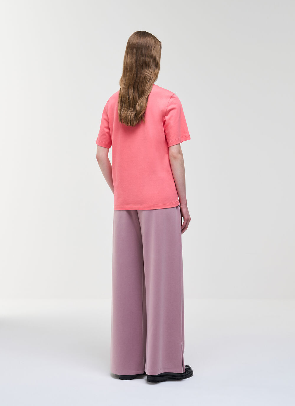 T-shirt girocollo in cotone image number 3