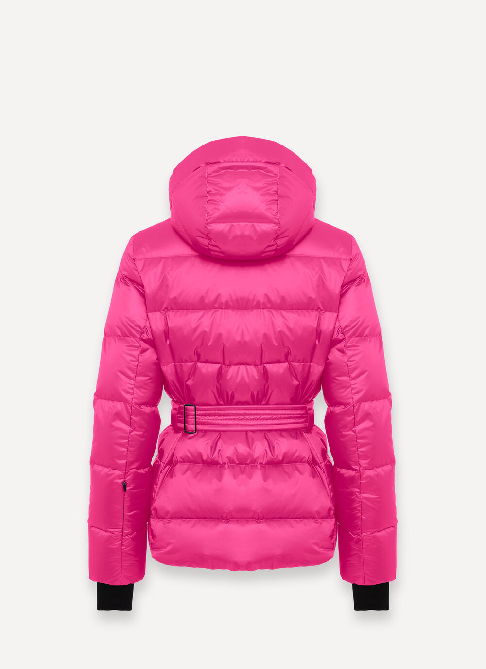 Glossy padded ski jacket with belt image number 5