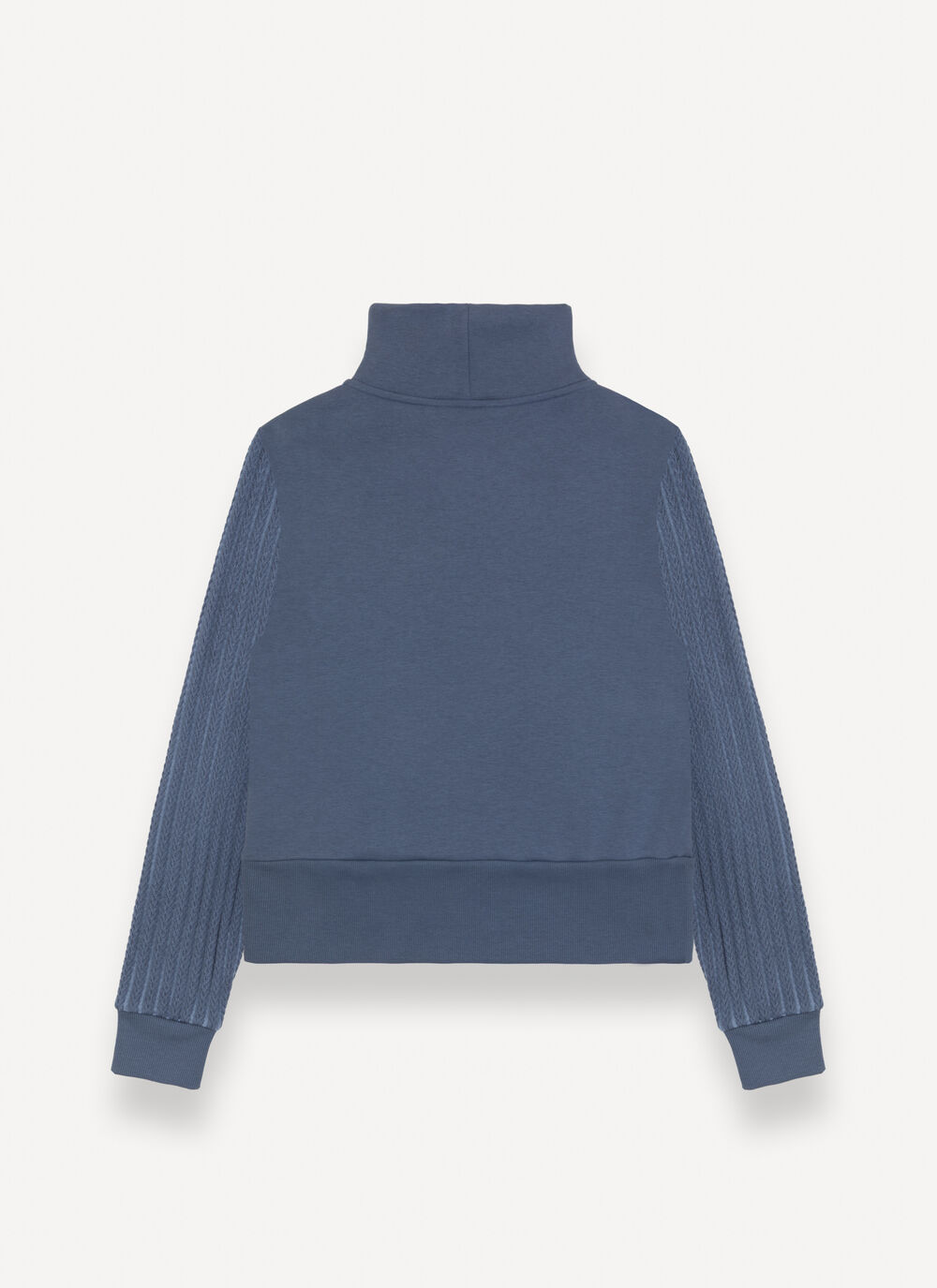 Sweatshirt with cable-knit sleeves image number 5