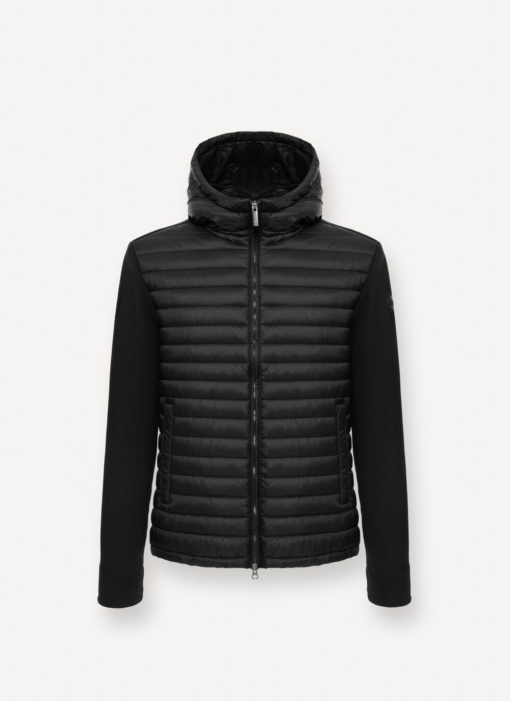 Hybrid padded jacket with hood image number 4