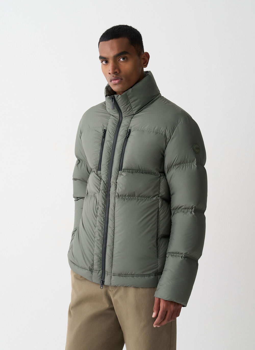 Down jacket with multiple pockets image number 1