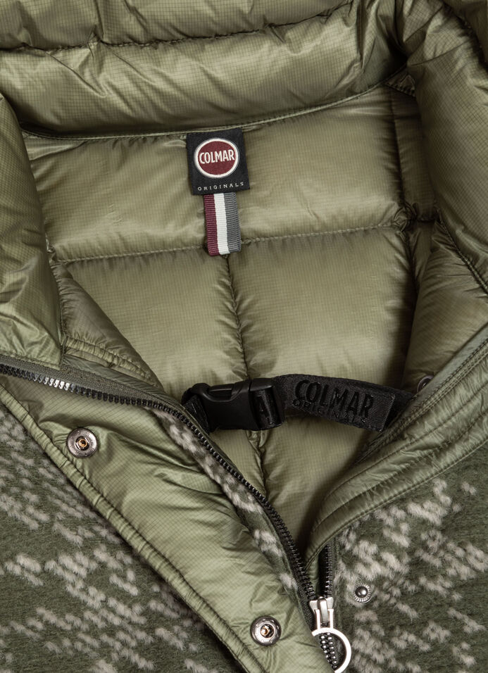 Jacquard down jacket with padded collar image number 6