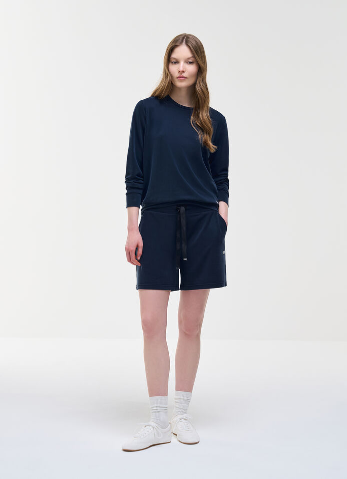 Soft modal crew-neck sweatshirt